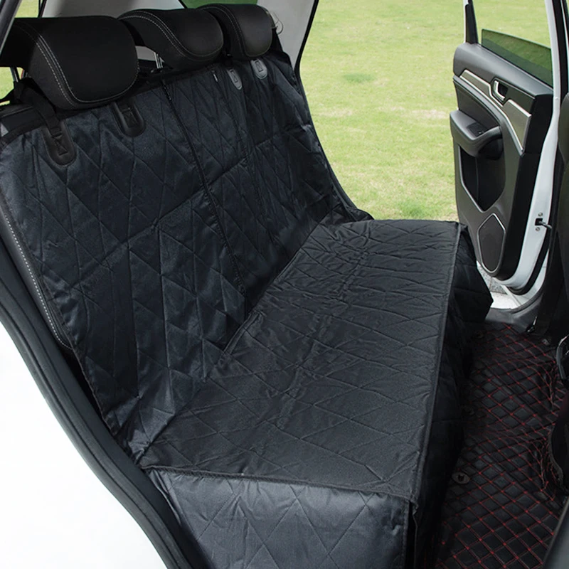 Luxury Dog Car Seat Cover 600D Heavy Durable Pets Hammock Back Seat Waterproof Scratch Proof Dog Hammock for Car with Side Flap