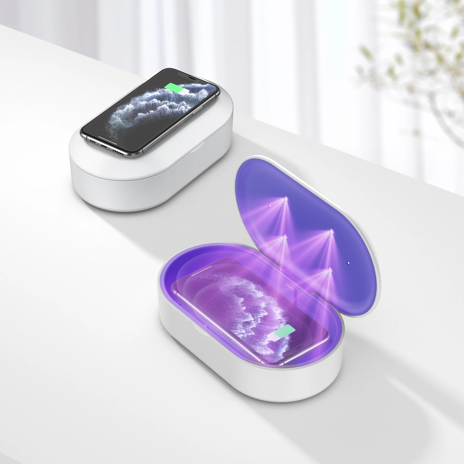 15w Portable UV Sterilizer Multi-function Wireless Charger Disinfection Box