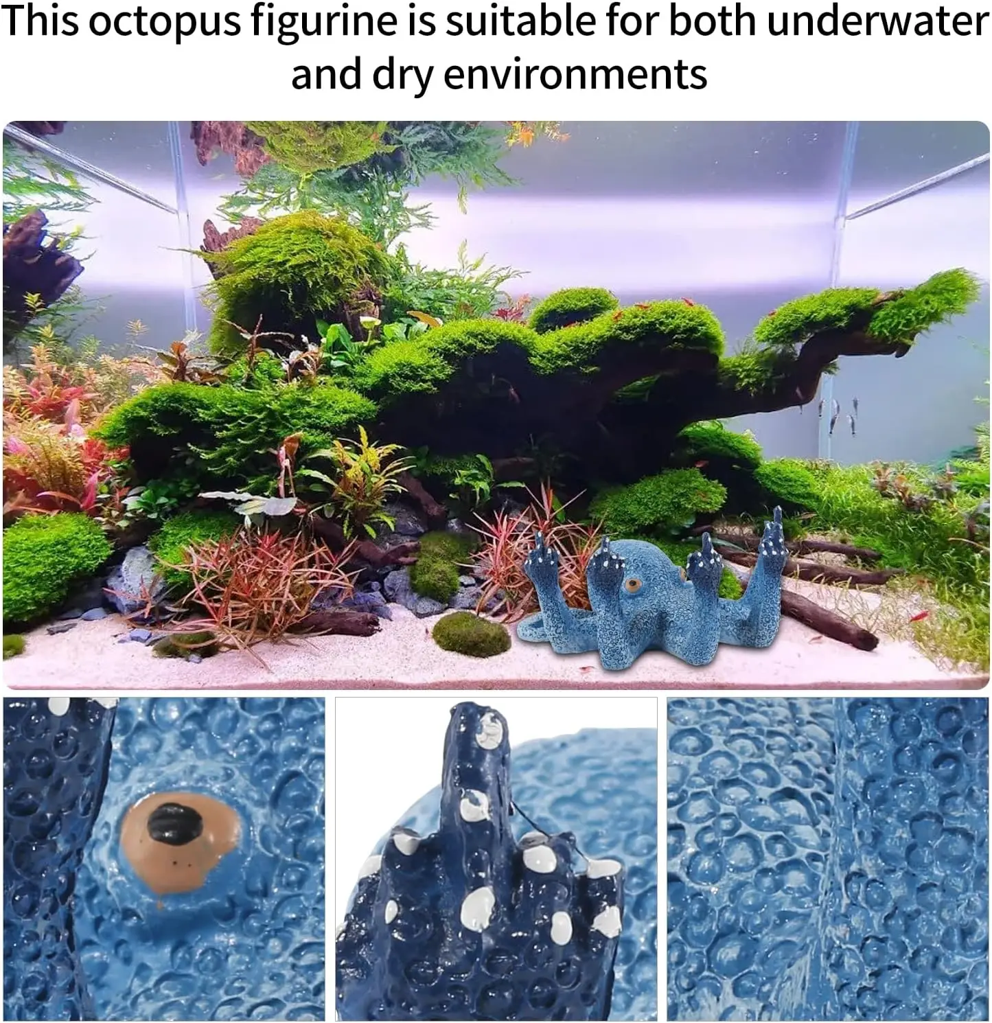 Украшения для аквариума осьминога синяя искусственная Морская жизнь Светящиеся Пальцы улучшают визуальную привлекательность
