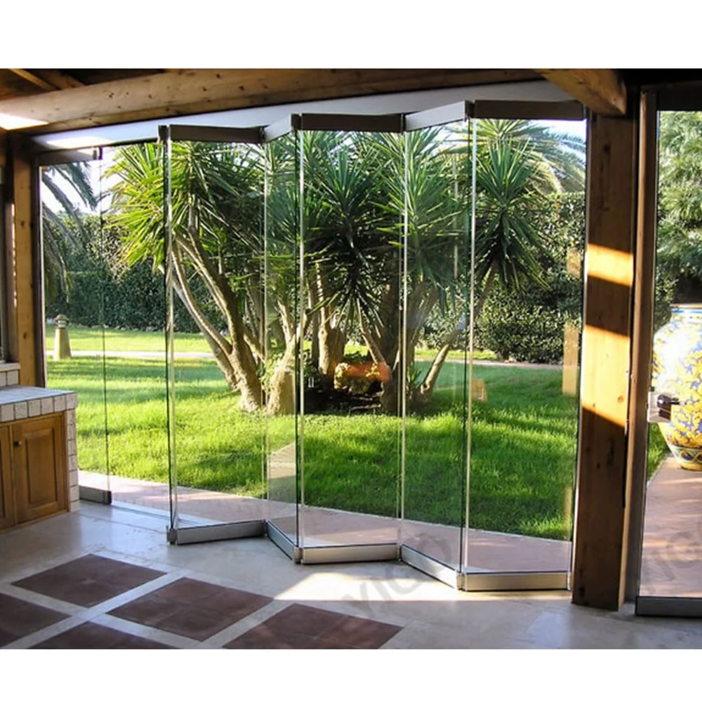 Professional manufacturers customized production of villa house indoor kitchen living room partition glass folding door