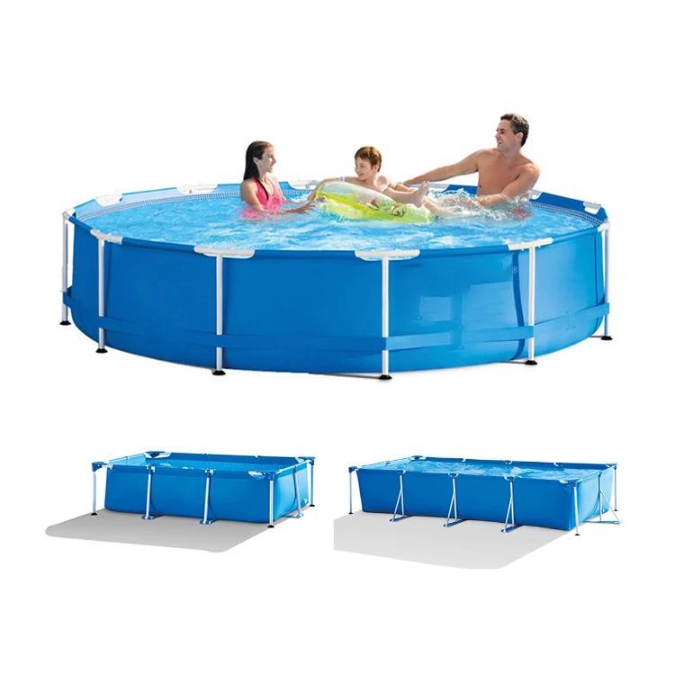 Large above ground steel pvc pool above ground