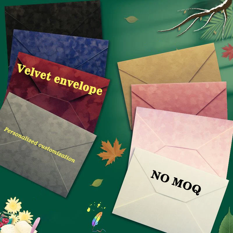 Velvet Envelope Ivory Sublimation Blanks Wedding Invitations Cards Gift Velvet White 5 7 Envelopes
