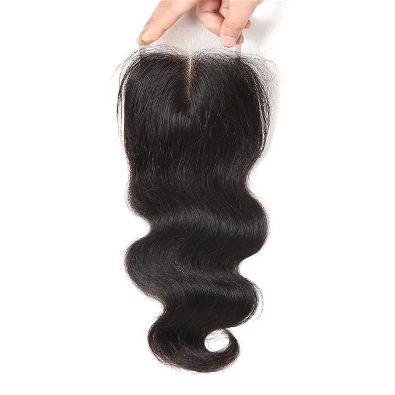 Human Hair Lace Closure 4*4 Size Body With Baby