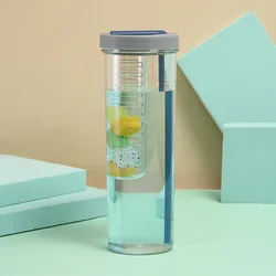Factory Outlet 700 Ml Plastic Fruit Infuser Juice Water Bottle Bpa Free With Filter And Straw