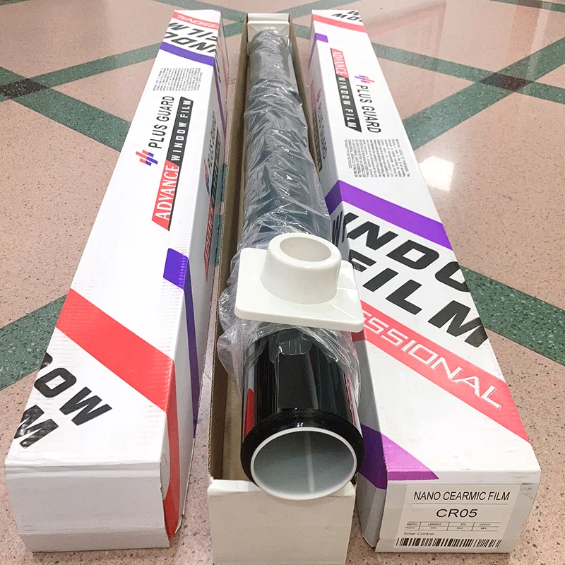 CS 05% 20% 35% 50% 70% VLT Carbon Nano Film PET Window Tint Charcoal Black 1.52*30M Anti-Scratch For Car Window Glass