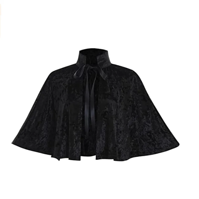 2020 foreign trade new spring and autumn with cheongsam shawl coat black short cloak Chinese style cloak small cloak
