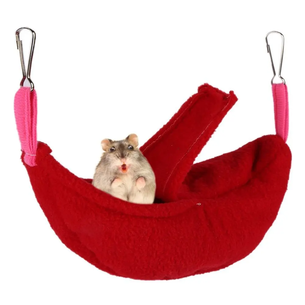 Hamster Winter Warmth Swing Hammock - Small Pet Banana Hammock, Hamster Banana Nest, Moon-shaped Boat for Warmth.