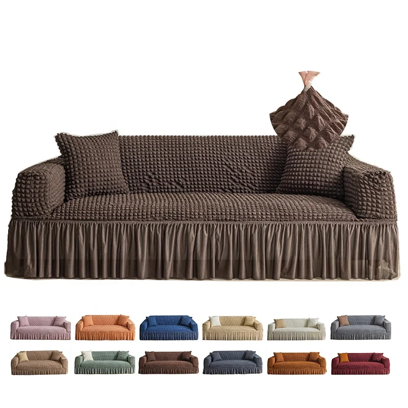 3 2 1 bubble Couch Sofa Cover Skirt Slipcover Couch Cover Stretchable Spandex Sofa Covers Furniture Protector