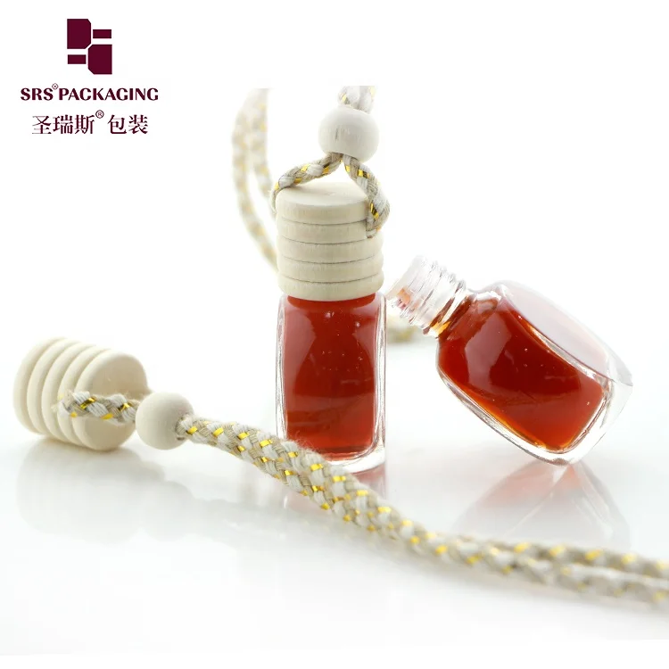 SRS 8ML Car hanging glass bottle perfume freshener/car freshener hanging car air
