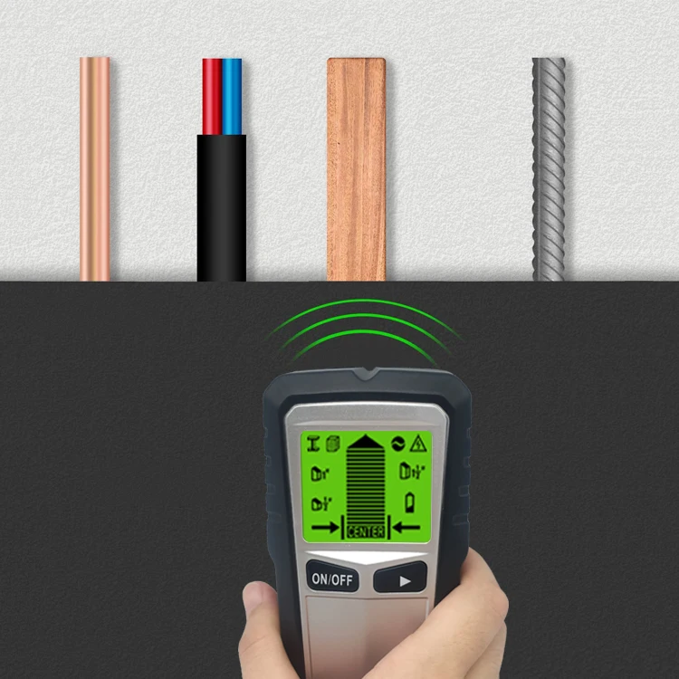 5 in 1 LCD Screen Digital Stud Center Finder Metal Rebar AC Live Wire Household Detector Concrete Steel Bar Scanners