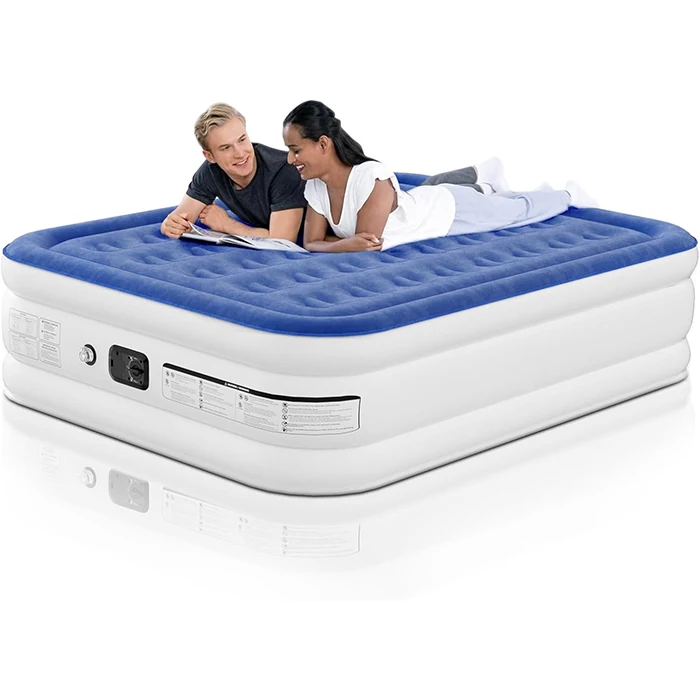 Hypo-Allergenic Luxury Outdoor Home Automatic Inflatable Bed Mattress Air Bed With Built In Pump Air Mattress