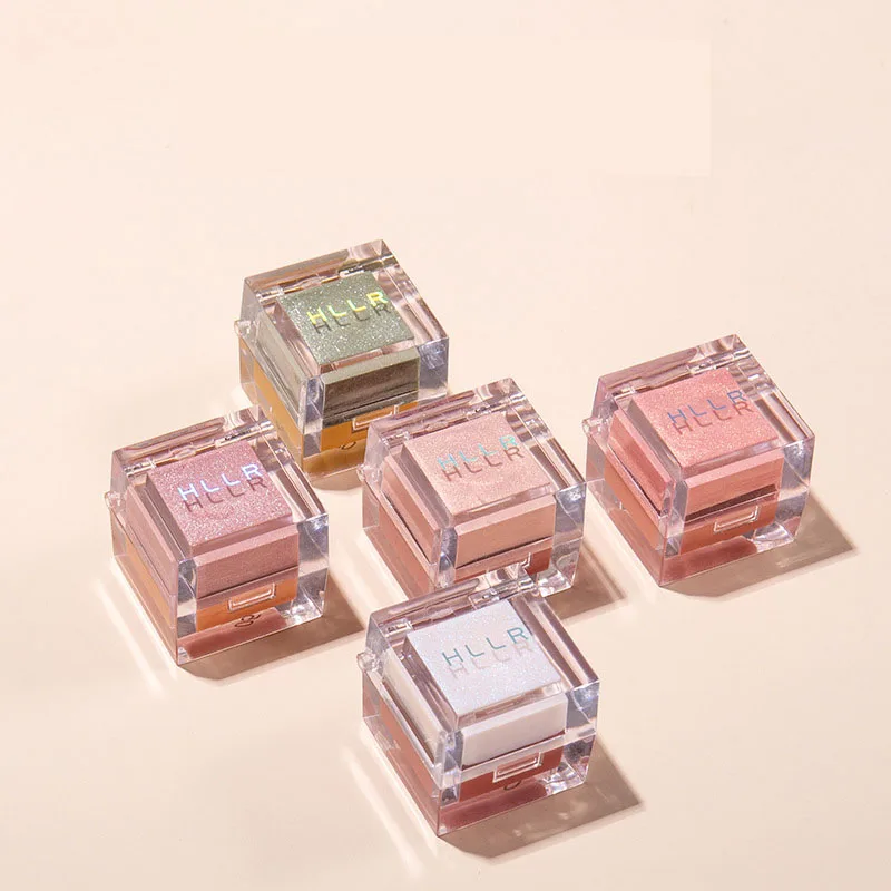 Маленькие кубики льда двухцветные румяна хайлайтер блестящие жемчужные блестки Матовый Модный хайлайтер