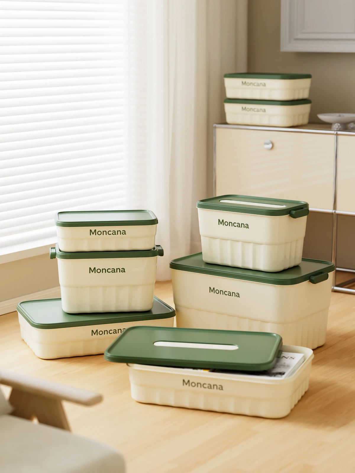 Three Colors Boxes With Lids Plastic Clothes Pants Storage Box storage for organizing Vertical pattern storage basket