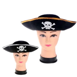 Halloween pirate accessories costume game pirate captain dress up show hat Caribbean pirate captain hat