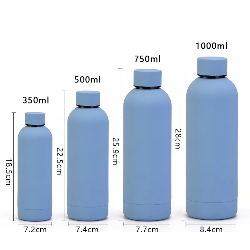 Wholesale custom logo portable small mouth gym sports running hiking stainless steel water bottle
