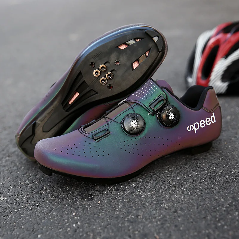 2022 Hot Selling New Fashion Customize Carbon Cycling Shoes Waterproof Bicycle Colorful Reflective Mtb Cycling Shoes