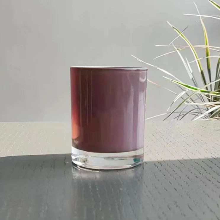 Bulk 200ml Black Amber Small Luxury Thick Bottom Glass Candle Jar with Dark Wooden Lids for Making