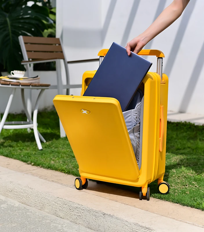 Low MOQ Custom Logo Ryan Size Easy Jet Size USB Charging Laptop bag Customized Weighing Scale Front Open Trunk For Business Trip