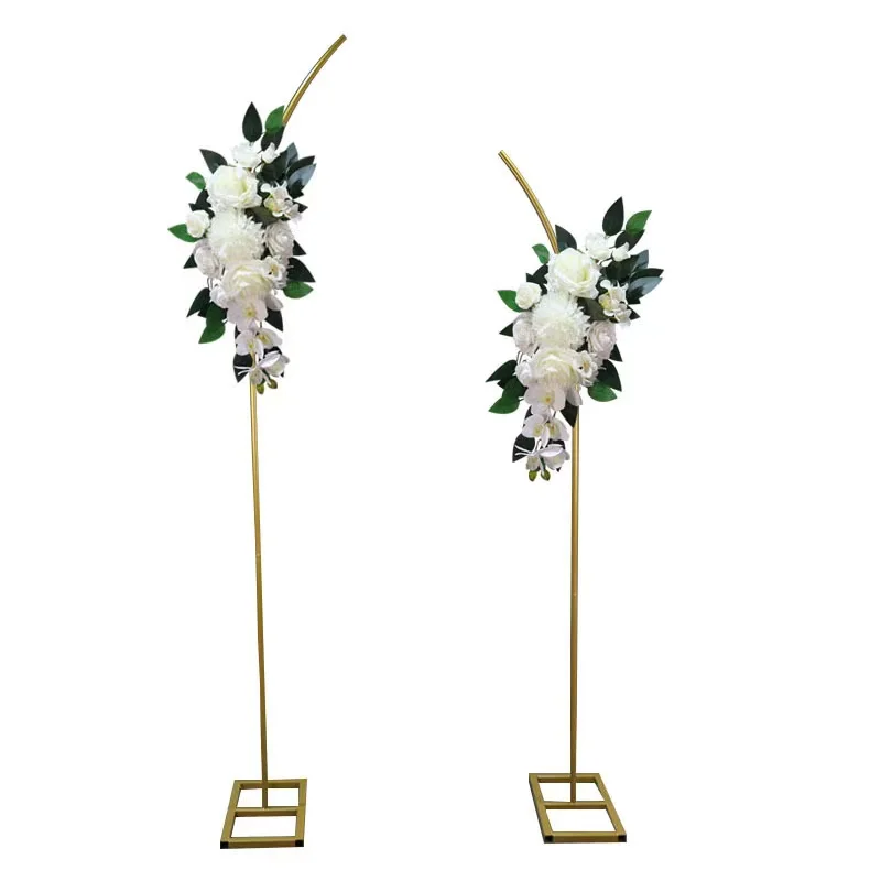 New party decoration Wrought iron bracket Metal arch decorative wedding background Arch bracket Metal gold center flower stand