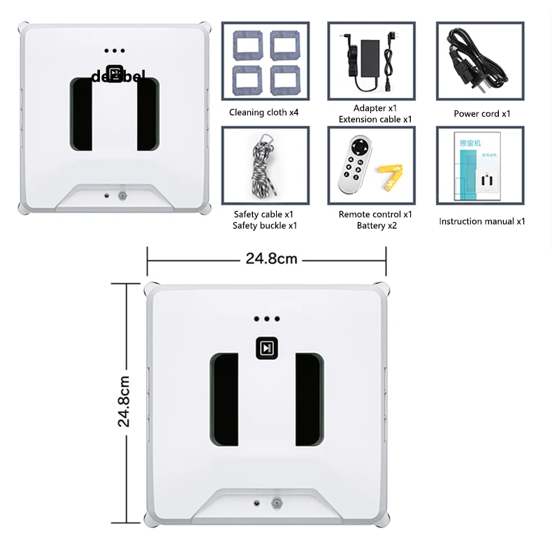 HOT Selling in stocks Customized Wireless Remote Control Intelligent Robotic Window Cleaner For Home/office Glass Use