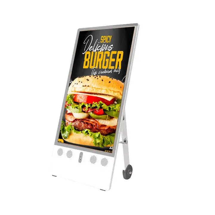 Портативный Открытый водонепроницаемый IP65 аккумулятор ЖК-дисплей digital signage рекламный дисплей