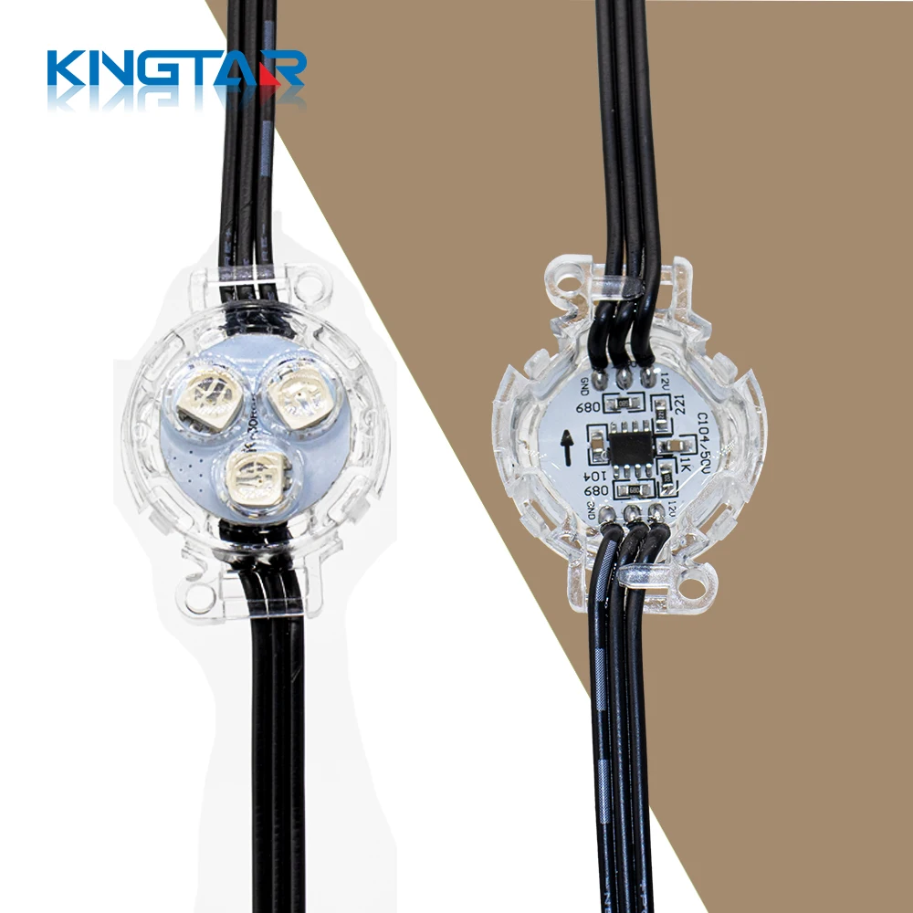 Decorative Christmas Lights DC12V 30mm Waterproof RGB Led Pixel Eaves Lighting With Clear Cover