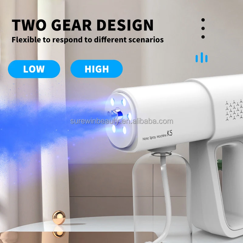 
Nano Spray Gun Gmt77 Car Mist Latest Design Tainting Laser Sensor K5 Spectra Chrome Power Machine Gd08 Disinfection Bottle 