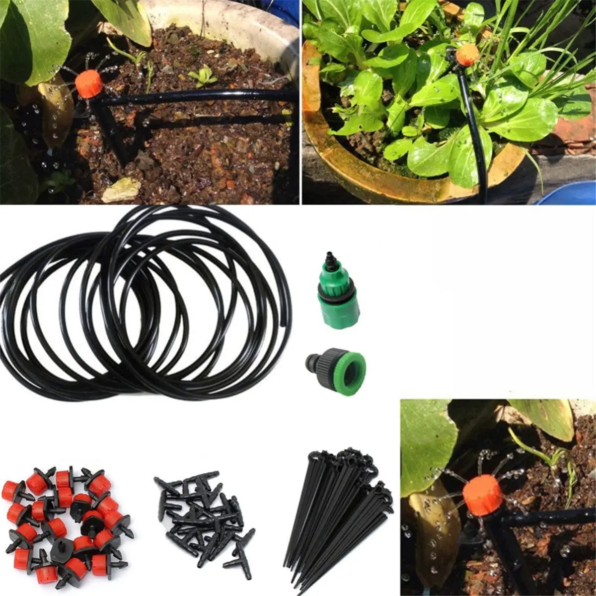 25m Saving Water Automatic Irrigation Equipment Set Watering Drip irrigation Kit for Garden