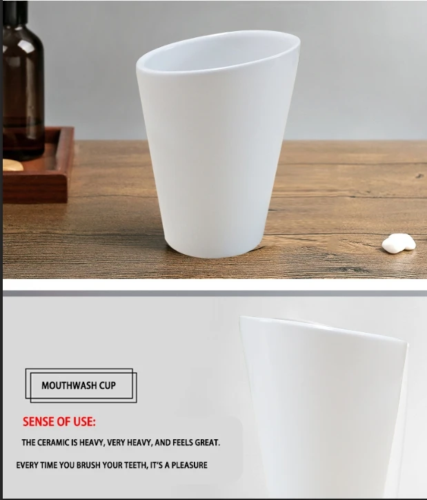 Wholesale Hotel Amenities Cheap Travel Ceramic Toothbrush and Mouthwash Cup for Guests