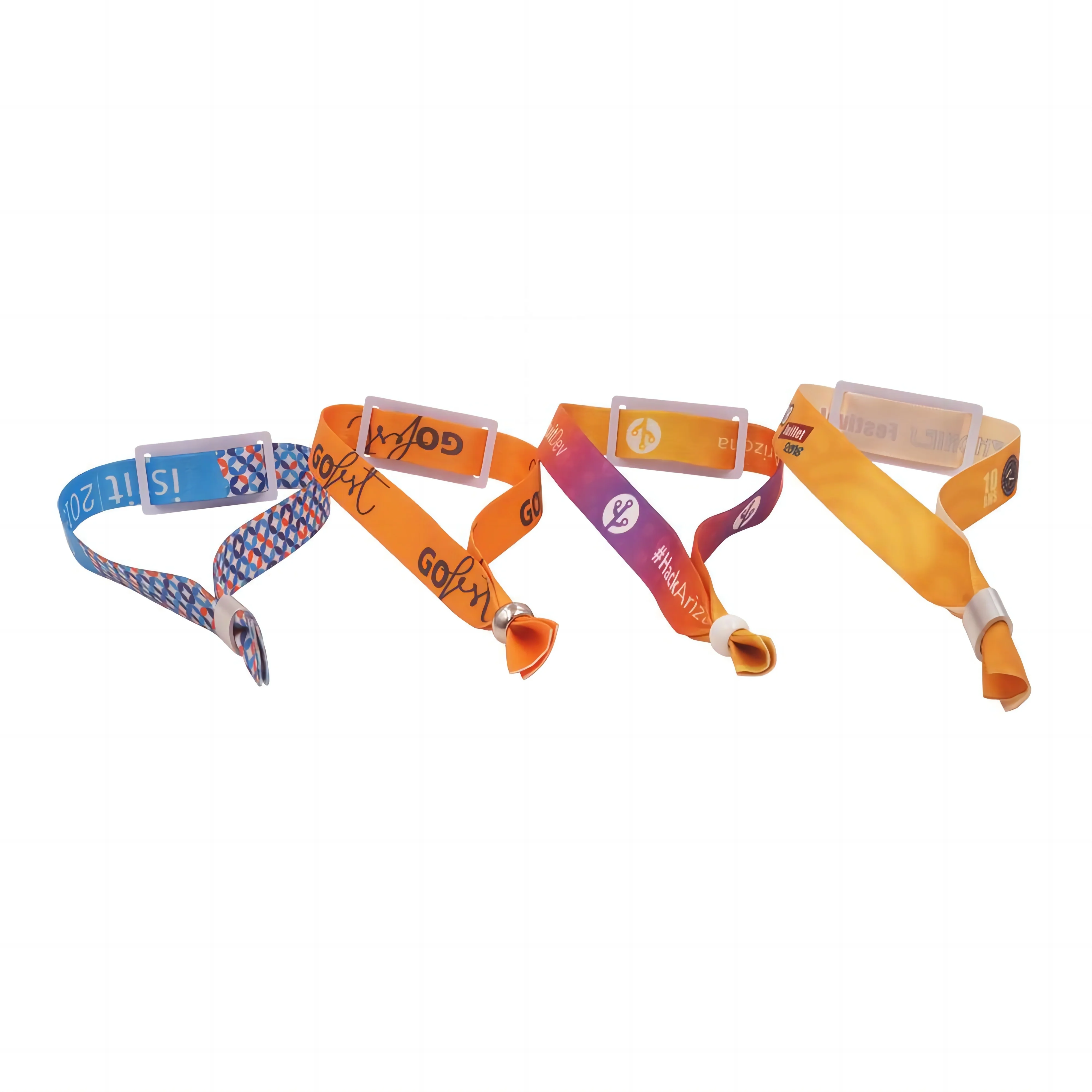 13.56mhz Custom Fabric Wristband Bracelets RFID Woven Fabric Wristband for music festival