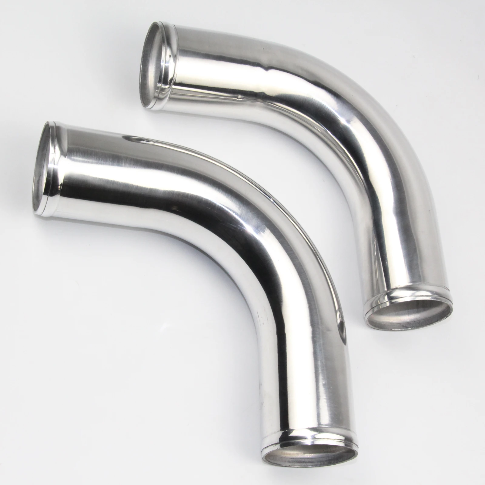 M 11.8in 90Degree Length 300mm   Polishing Aluminum  Intercooler Pipe oil cooler pipe