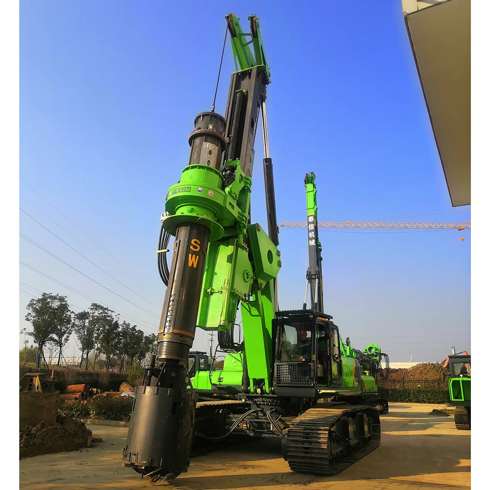 Construction Works Main Winch Speed 66 m/min Low Headroom Hydraulic Rotary Rock Drilling Rig Machine