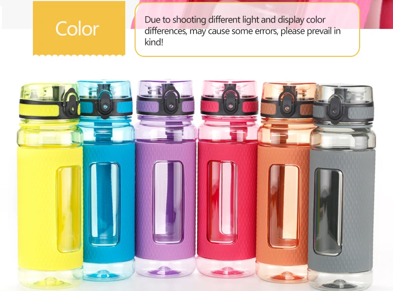 950ml Water Bottle With Motivational  Removable Strainer,Fast Flow Bpa Free Non-Toxic For Fitness, Gym And Outdoor Sports