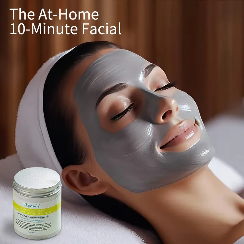 Customizable Private Label logo Dead Sea Mud Volcanic Mud Mask Deep Cleansing Detoxifying Moisturizing Facial Skin Care