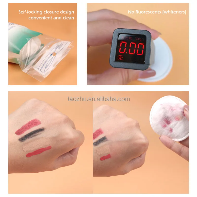 100% Cotton Makeup Removal Cleaning Pads Full Natural Cosmetic Cotton Pads