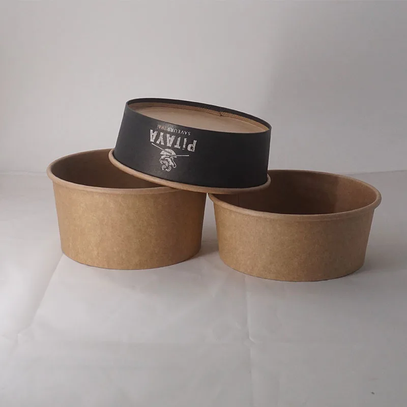 Бумажная миска для салата или супа пищевой бумажный контейнер одноразовая бумажная еды Китай