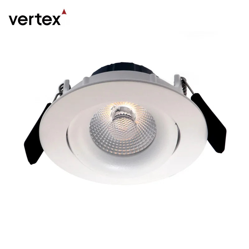 10W Cob Downlight ODM OEM Housing Spotlight 83MM Cut Out Ceiling Spot Down Lights White IP44 Adjustable Recessed Led Downlight