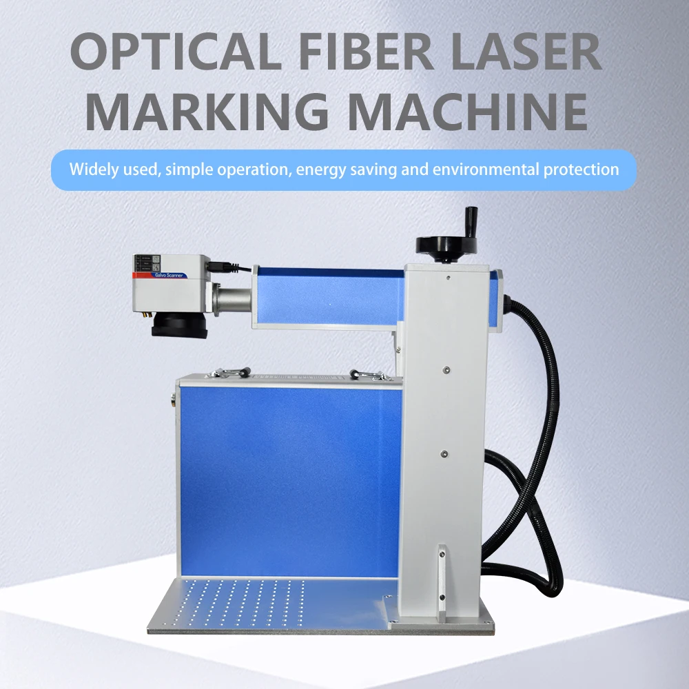 Mopa Color Mask 3D dynamic Marker Raycus Metal fiber laser 20W 30W 50W fiber laser marking machine with rotary