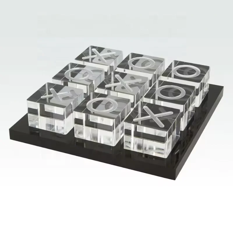 Factory Custom 3D Acrylic Tic Tac Toe And Xo Game Set  Acrylic Naughts And Crosses  Educational Games For Child