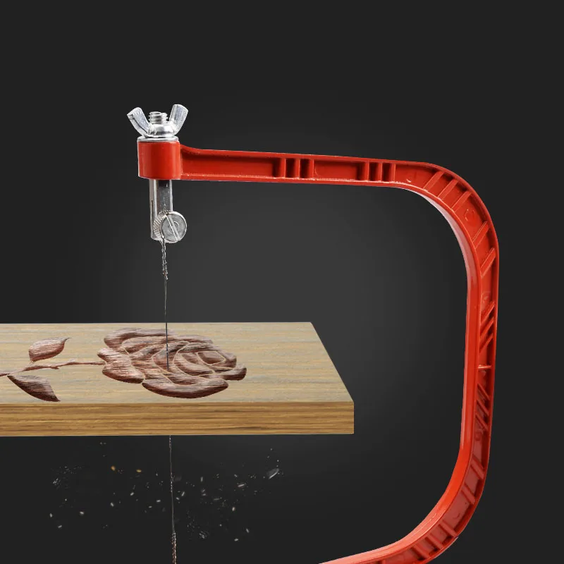 Hand Pull Coping Saw Steel Blade Frame For DIY Woodworking Magic Saw Tool With 40pcs Replacement Fret Blades