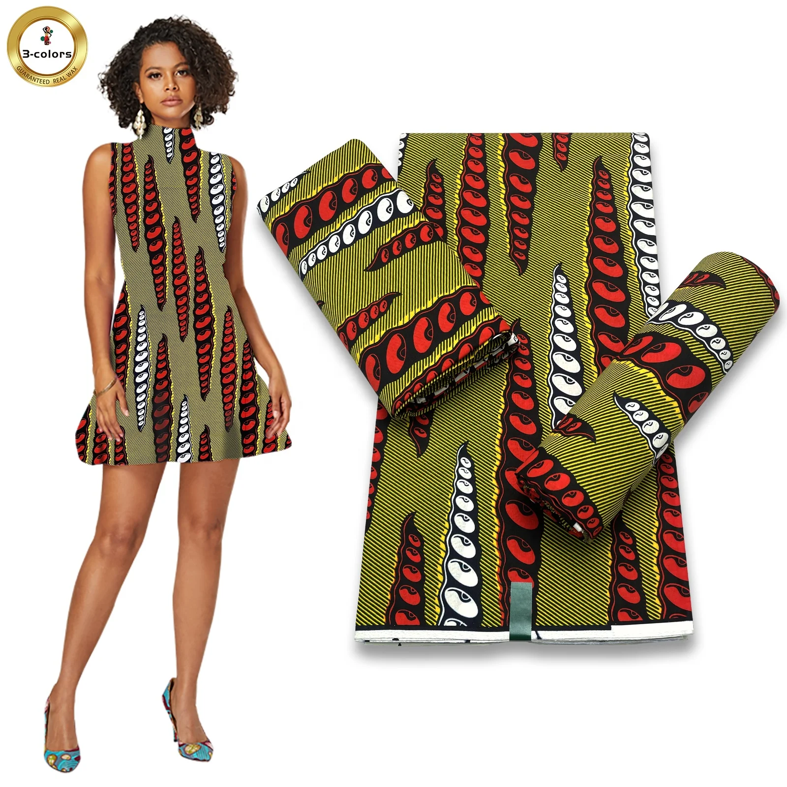Modern Style African Wax  Ankara Pattern Wax  100% Cotton Cloth batik fabric