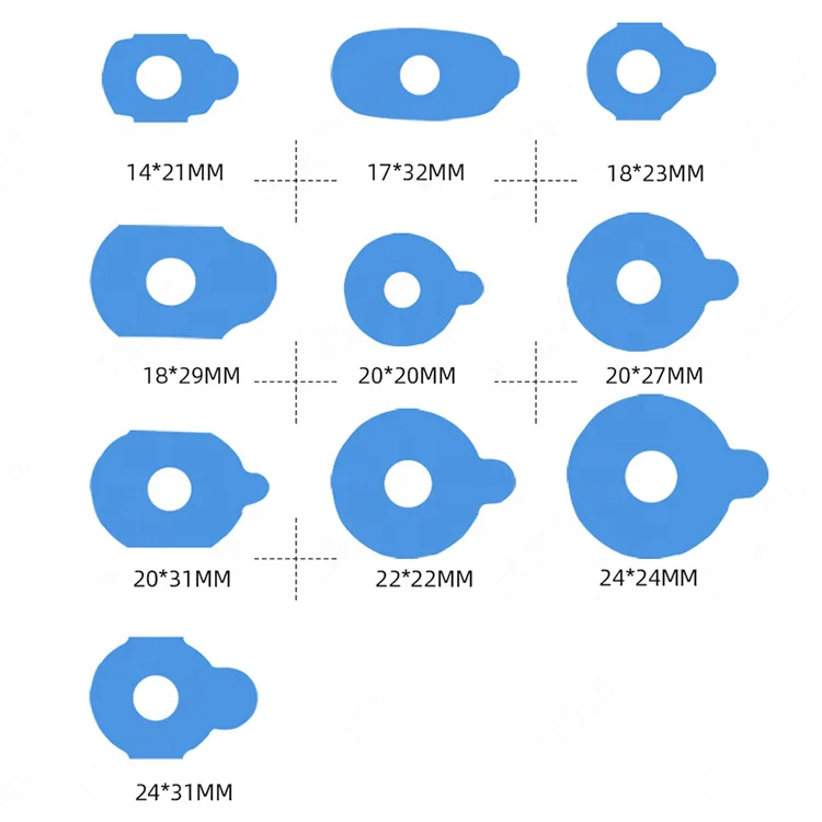 Двойная клейкая прокладка для линз блокирующие прокладки очков обработки кромок наклейка противоскользящая окантовка
