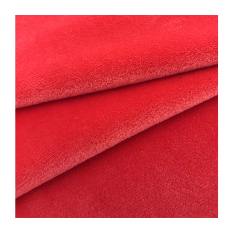 Solid color 1.5mm pile one side brushed super soft stretch plush velboa fleece minky fabric for pillow cases