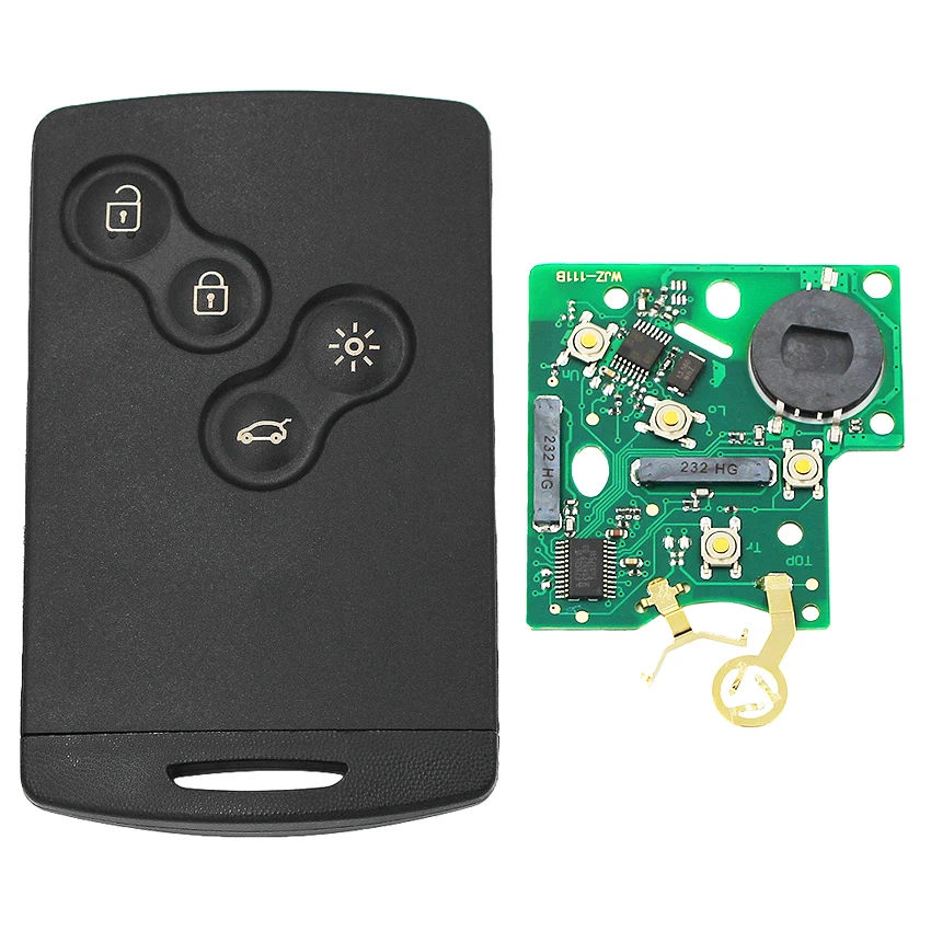 4 buttons remote key for Renault Koleos CLIO4 433mhz with PCF7941 chip NSN14 blade