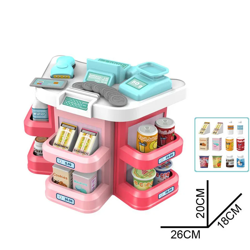 2023 new hot sale Baby supermarket checkout pretend toys Shopping game for Kids , Girls Mini Bag Toy