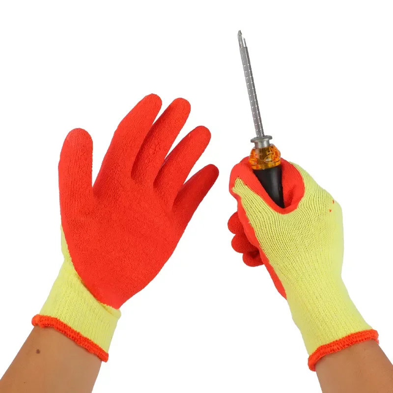 Safety Work Gloves Latex Coated Seamless Knitted Gloves