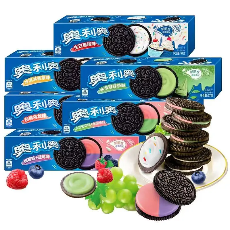 wholesale Oreos 97g Peach Oolong Cream Matcha Sandwich Cookies