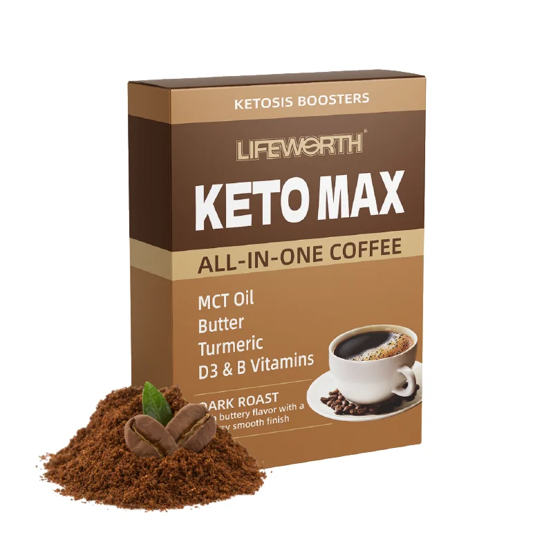 LIFEWORTH Ketosis Energy Metabolism Supports Organic Keto Instant Coffee Powder Packets