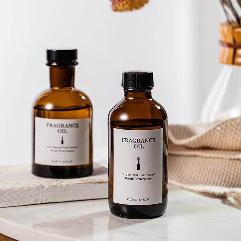 French luxury perfume rattan stick glass bottle reed diffuser with natural aroma essential oil