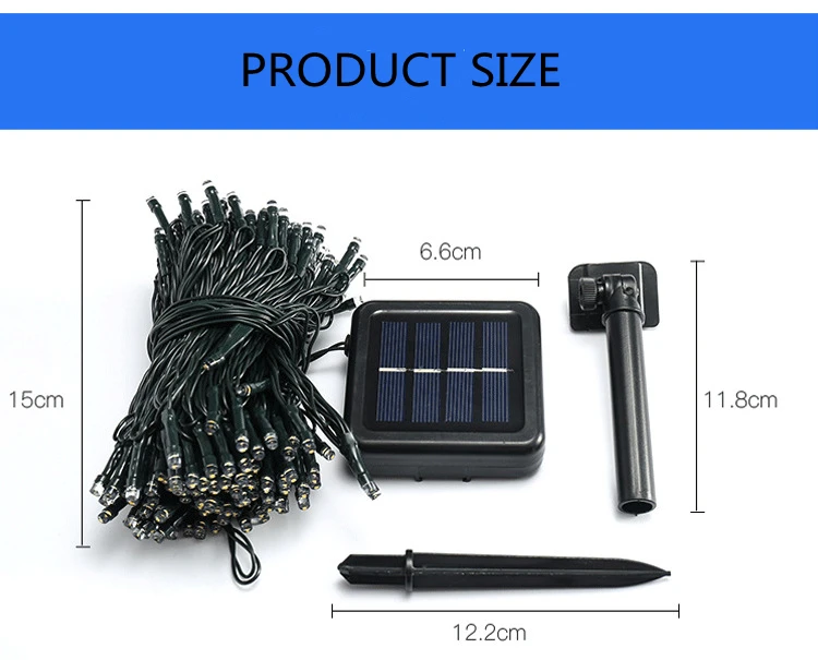 
100LED solar Christmas decorative string lights outdoor waterproof garden yard wedding party Light 